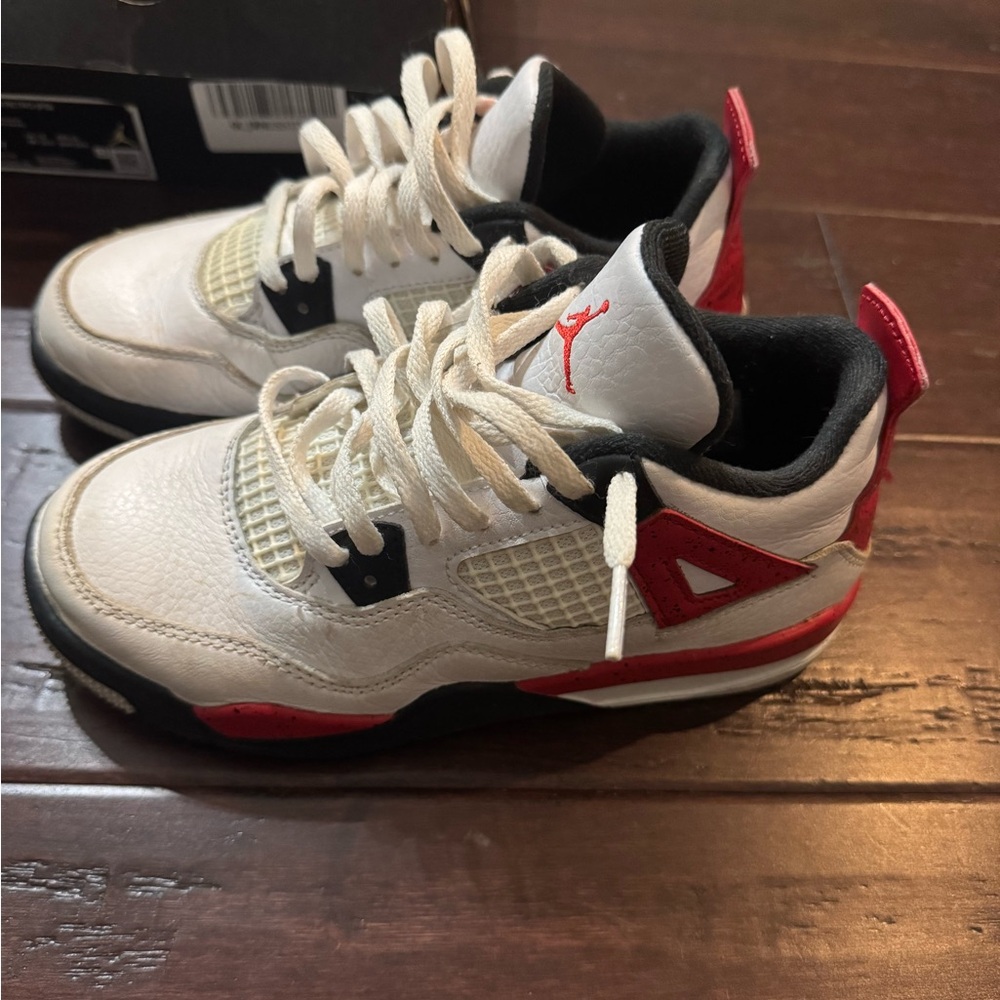 Jordan Kids Sneakers - White, Red, and Black
